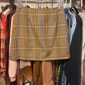 Clueless Inspired Original NastyGal Yellow Plaid Schoolgirl Mini Skirt